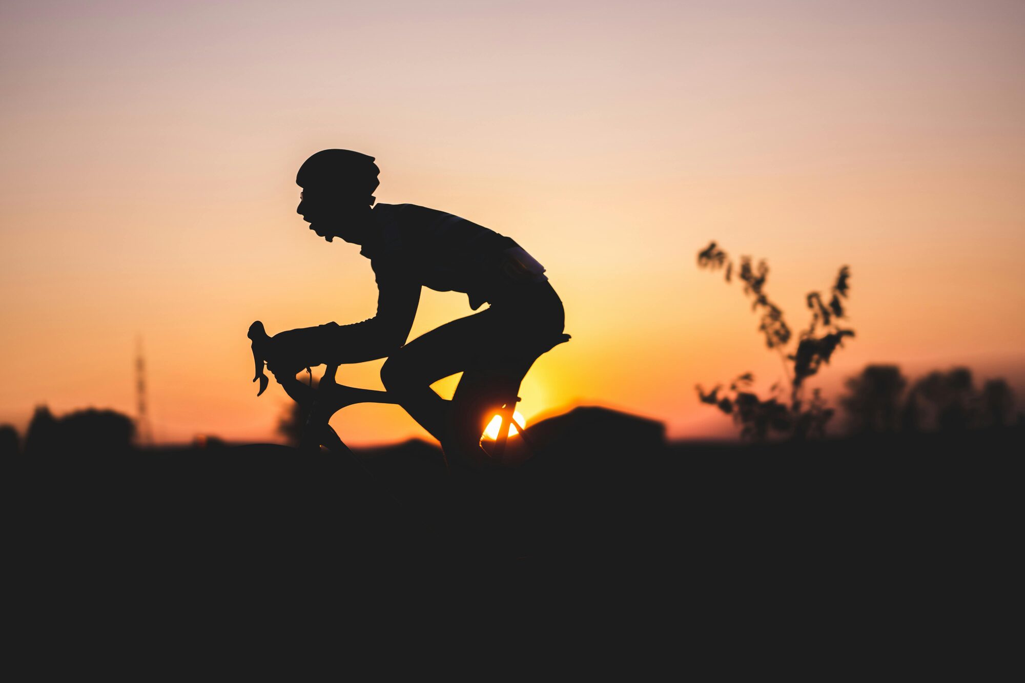 Riding at sunset